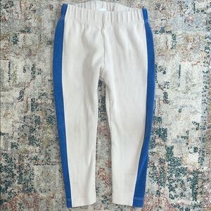 Kids Cream and Blue Striped Leggings